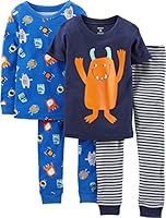 Carter's Little Boys' 4 Piece PJ Set (Toddler/Kid) - Monster