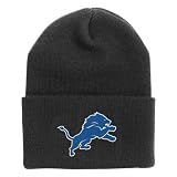 NFL Men's End Zone Cuffed Knit Hat - K010Z (Detroit Lions, One Size Fits All)