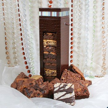 Brownie Wine Box - Brown Snakeskin by David