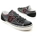 TRUE RELIGION Brand Jeans Hanabel Low Rise Mens Shoes Black Sneakers Canvas Suede Hip...