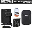 Replacement Battery And Charger Bundle For Canon NB-6LH NB-6L 1200MAH Each + 110/220 Ac/Dc Rapid Travel Charger + Deluxe Hard Case + Free Pack Of LCD Screen Protectors For Canon Powershot S95, SD4000 IS, ELPH 500 HS Digital Camera