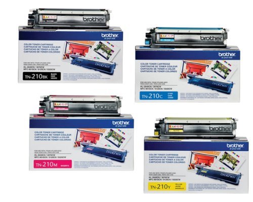 Brother TN-210BK Toner Cartridge ( Black,Cyan,Magenta,Yellow , 4-Pack )