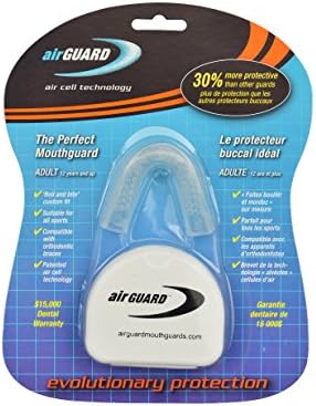 AirGuard Mothguards for Hockey, Rugby, Football, Lacrosse, Basketball, Martial Arts and Soccer (Clear, Adult)
