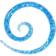 10 Gauge Blue Acrylic Glitter Spiral Taper