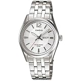 Casio Women's LTP1335D-7AV Silver Stainless-Steel Quartz Watch with White Dial