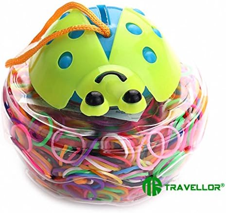 Travellor® Diy rainbow Loom bands rainbow rubber band bracelet full set gift boxes loom kit-Additional accessories as shown(Rubber bands pkg-Beetle color mixture)