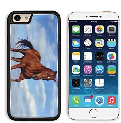 Brown Horse Alone Clouds Mustang Animal Apple iPhone 6 TPU Snap Cover Premium Aluminium Design Back Plate Case Customized Made to Order Support Ready Luxlady iPhone_6 Professional Case Touch Accessories Graphic Covers Designed Model Sleeve HD Template Wallpaper Photo Jacket Wifi Luxury Protector Wireless Cellphone Cell Phone by heywan