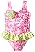 Flap Happy Girls UPF 50+ Serena Contrast Swimsuit with Ruffle Skirt