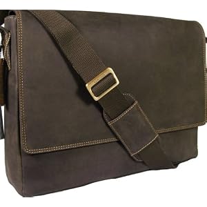 New Visconti brown leather laptop briefcase messenger bag 18516