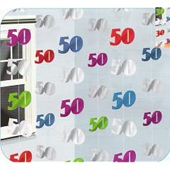 6er SET H�ngedekoration 50.Geburtstag Girlanden Deko
