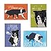 Pop Doggie Border Collie Refrigerator Magnets with Funny Sayings (Set of 4)