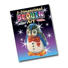 KSG Arts and Crafts 3D Sequin Art 0503 Penguin 3D Polystyrene Model Kit