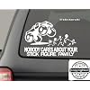 Monster Truck Decal Nobody cares about YOUR STICK FIGURE FAMILY Funny Vinyl Sticker 8"x5"