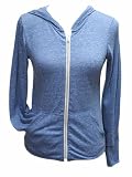 YogaColors Womens Lightweight Eco Heather Zip Hoody