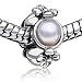 Flower Pearl Bead Fits Pandora Charms & Beads