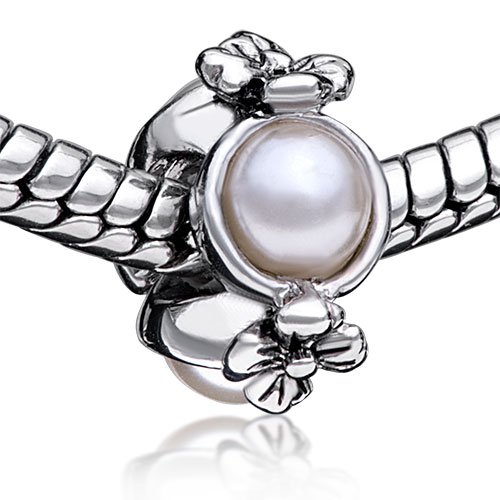 Click To Flower Pearl Bead Fits Pandora Charms & Beads Details... Flower Pearl Bead Fits Pandora Charms & Beads