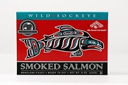 Alaska Smokehouse Smoked Sockeye Fillet in Gift Box, 8-Ounce Each (Pack of 2)