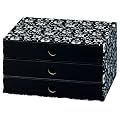 NIPS 110045251 ECO line SILVA Schubladenbox A4 mit 3 Schubladen, B 32,0 x T 24,5 x H 18,0 cm, schwarz/wei�