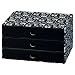 NIPS 110045251 ECO line SILVA Schubladenbox A4 mit 3 Schubladen, B 32,0 x T 24,5 x H 18,0 cm, schwarz/wei�