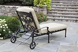Farfalla Cast Aluminum Chaise Lounge Chair Frame in Antique Wine