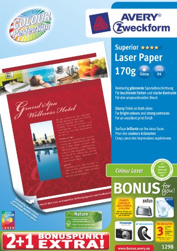 papier Avery Zweckform 1298 Fotopapier A4 für Farblaserdrucker beidseitig bedruckbar 170g 200 Blatt Erfahrungsbericht 51pM1gZ5yJL papier