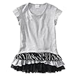 DSigned Shake It Up Girls' Short-Sleeve Ruffle Tunic - Black