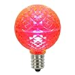 Pack of 12 LED G40 Pink Replacement Christmas Light Bulbs - E17 Base