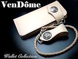 VenDome（ヴァンドーム）本水牛革 三つ折り長財布 FA-739 ベージュ...