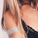 TribeTats Belize Variety Set Luxury Metallic Tattoos (4 Pack), One Size, Gold/Silver/Rose Gold/Black