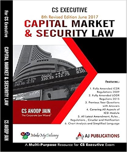 Capital Market & Security Law book – CS Executive June 2017 Exam – CS. Anoop Jain