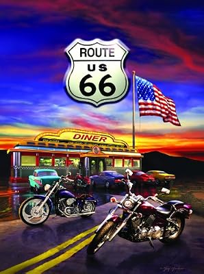 Route 66 Diner 1000pc Jigsaw Puzzle by Greg Giordano