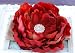 Gorgeous Vintage Red Designer Flower with Large Rhinestones Clusters Center on Super Soft, Stretchy Tan Headband. Fits Baby up to Young Girl
