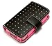 "pleasure" Genuine Pink Leather Wallet Case For Apple Iphone