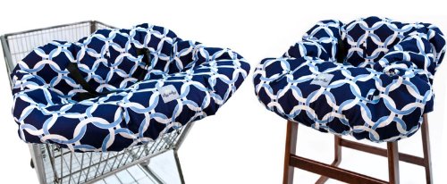 Buy Low Price Itzy Ritzy Shopping Cart & High Chair Cover in Social Circle Blue B0058E2I08