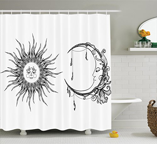Ambesonne Apartment Decor Collection Sun And Moon With Ethnic