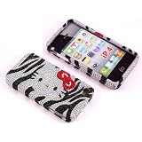 Smile Case Hello Kitty Zebra Design Bling Rhinstone Crystal Jeweled Snap on Full Cover Case for AT&T Verizon Sprint iPhone 4 iPhone 4S (4-Zebra)