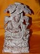 Great Devotee Lord Hanuman Playing Manjira Carved Idol Meditation Stone Sculpture 6 Inch