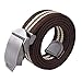 AMA(TM) Men Automatic Square Buckle Waist Belt Sports Knit Canvas Waist Strap Belts