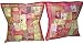 2 Decorative Sequin India Sari Pillows Cushion Covers