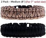 2 Pack of Premium Paracord / Para-cord Survival Bracelets 8
