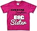 Ann Arbor T-shirt Co. Big Girls' AWESOME DAUGHTERS GET PROMOTED TO BIG SISTER