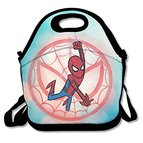 Bakeiy Spider Flying Lunch Tote Bag Lunch Box Neoprene Tote For Kids And Adults For Travel And Picnic School (6132187357708)