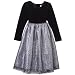 PD Girls' LS Shine Dress Black