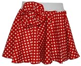 Girls Red & White Polka Dot Ballet Dance Skating Skirt & Matching Hair Scrunchie Small 4-8