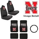 7PC UN University of Nebraska Cornhuskers Car Truck SUV Front & Rear Seat Carpet... 