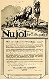 1917 Ad Nujol Constipation Horse Standard Oil Health - Original Print Ad