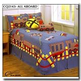 All Aboard Train Twin Quilt Set by Anna Claire