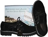 Trachtenschuhe Haferlschuhe echtem Leder Oktoberfest Schuhe Schwarz