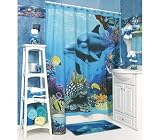 Expressions Deep Blue Shower Curtain