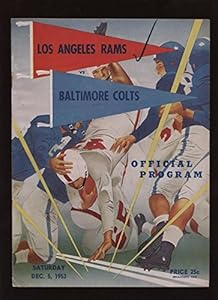 1953 NFL Program Los Angeles Rams / Baltimore Colts